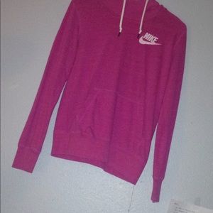 Bright pink Nike hoodie